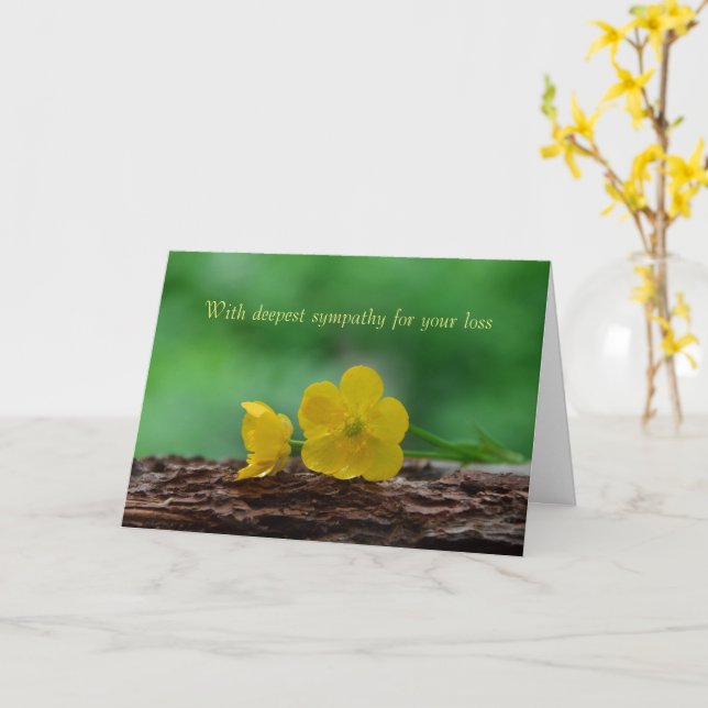 Cartão Com profunda simpatia - Flor Amarelo (Flor Amarela)