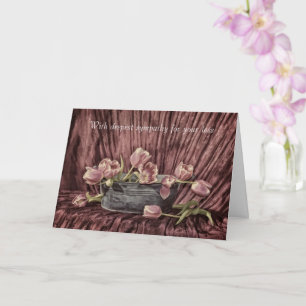 Cartão Com profunda simpatia - Tulipas cor-de-rosa - vida