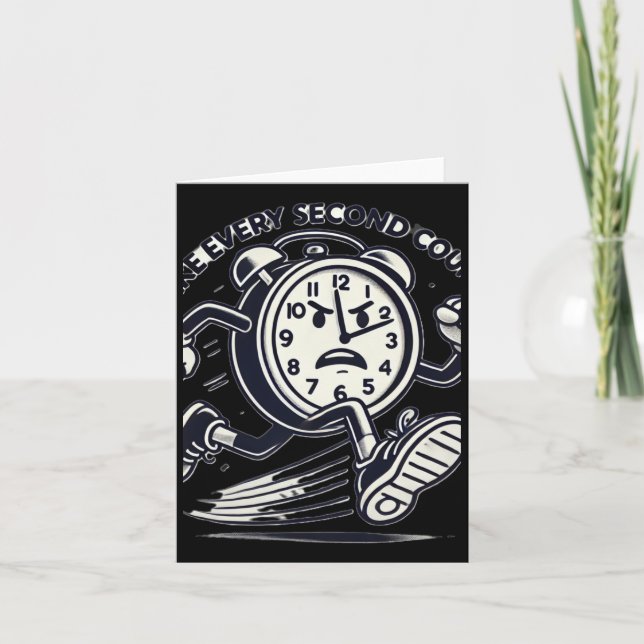 Cartão Com Relógio Fazer Cada Segundo do Adesivo de Conta (Frente)