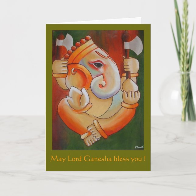Cartão com senhor Ganesha (Frente)