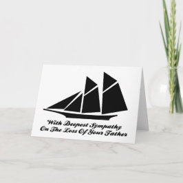 Cartão Com simpatia a mais profunda na perda de veleiro