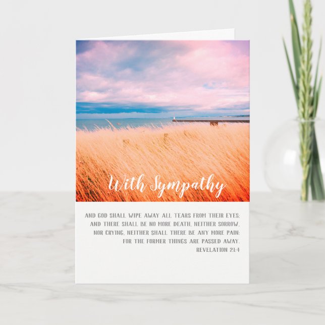 Cartão Com simpatia, carta cristã com escrivão (Frente)
