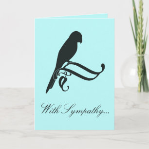 Cartão Com simpatia pela perda de um papagaio
