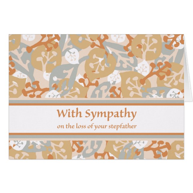 Cartão Com simpatia pela perda do seu pai (Frente Horizontal)