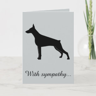 Cartão Com simpatia: Perda do Doberman Pinscher