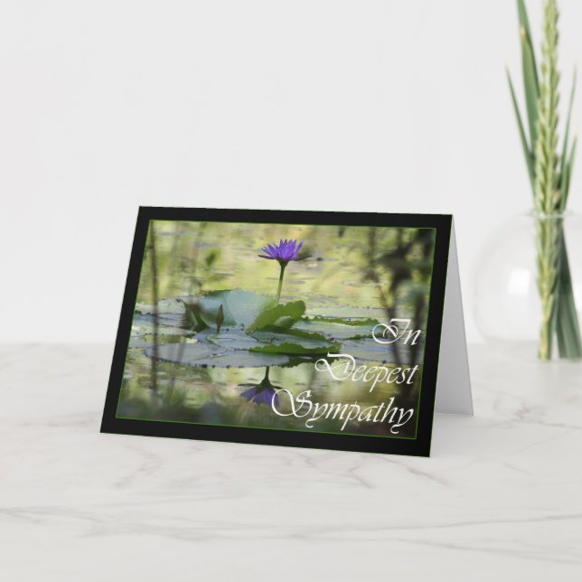 Cartão Com simpatia, simplesmente apresentei condolências (Frente)