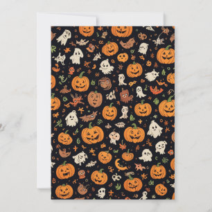 cartão com tema de Halloween