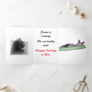 Cartão com três dobras - Entusiasmo de Natal