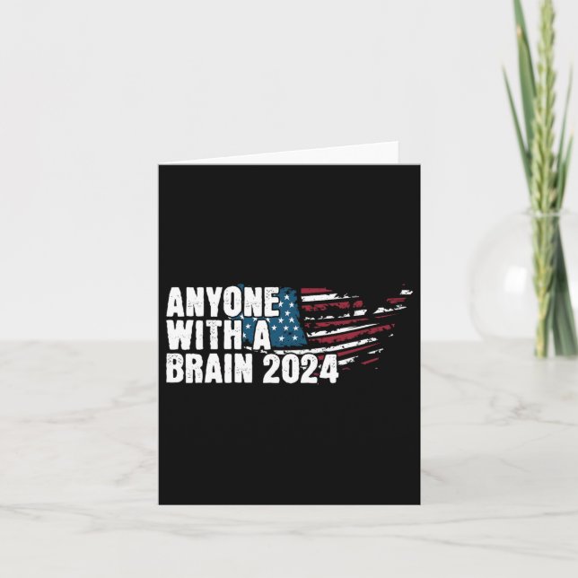 Cartão Com Um Cérebro 2024, Tee Humor Eleitoral (Frente)