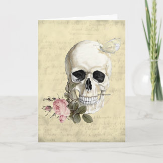 Cartão Com um rosa entre meus dentes