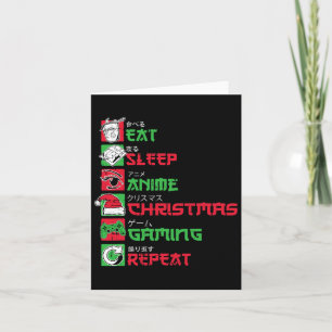 Cartão Coma animação do sono Jogos Natal Pajama X-mas Hol