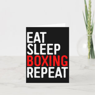 Cartão Coma Boxer do Sono Repetir Camisa Boxer Engraçada