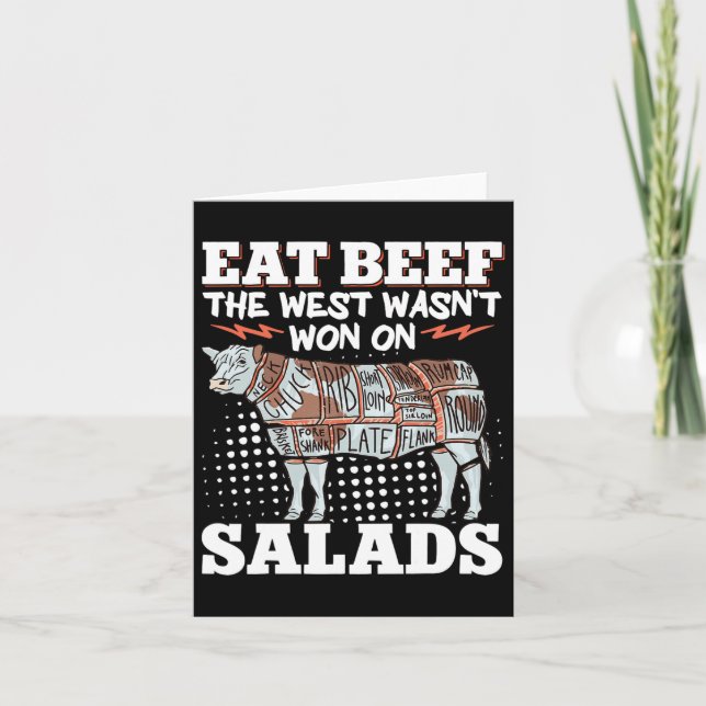 Cartão Coma carne do Ocidente não ganhou em saladas 2 (Frente)