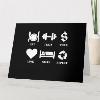 Cartão Coma Comboio Trabalho Adormecer Sono Repetir Giro