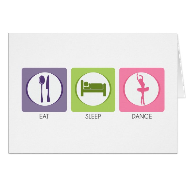 Cartão Coma dança do sono! (Frente Horizontal)