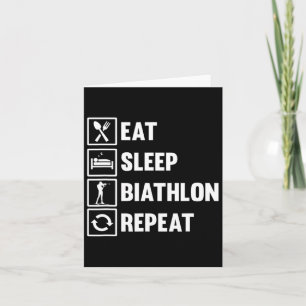 Cartão Coma Dormir Biatlo Repetir Motivo Para Um Biatleta