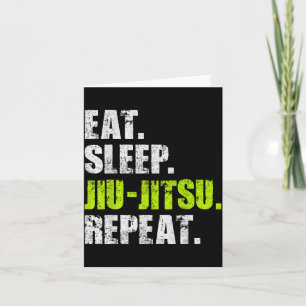 Cartão Coma Dormir Jiu Jitsu Repetir Brasileiro BJJ MMA E