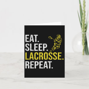 Cartão Coma Dormir Lacrosse Repetir Presentes para Equipe