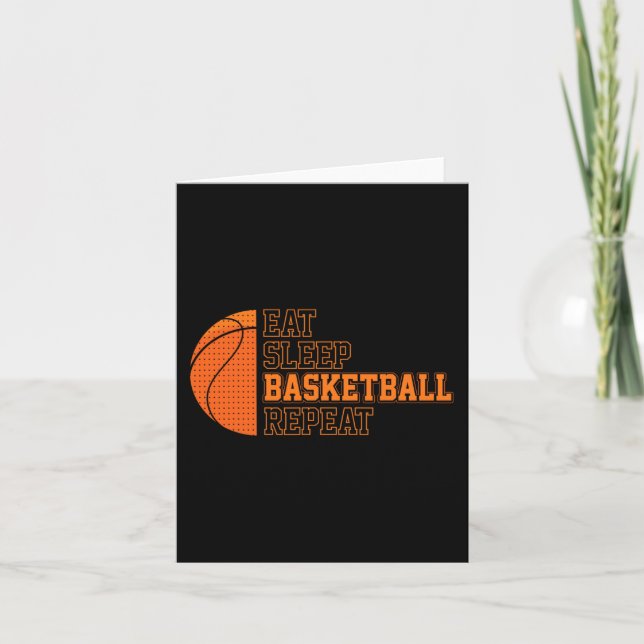 Cartão Coma. Durma. Basquete. Repita. Jogador de Basquete (Frente)