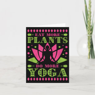 Cartão Coma Mais Plantas Faça Mais Yoga, Vegano