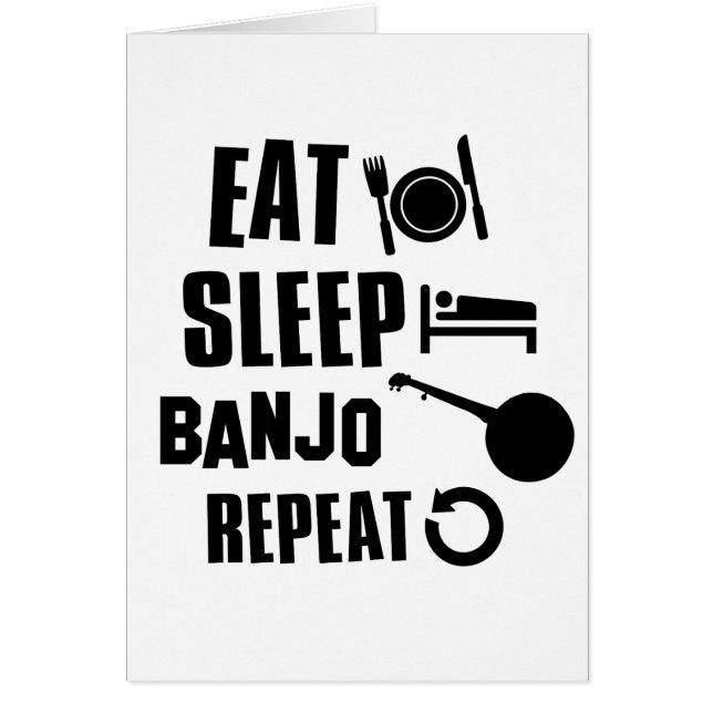 Cartão Coma o banjo do sono (Frente)