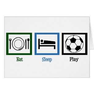 Cartão Coma o futebol do jogo do sono