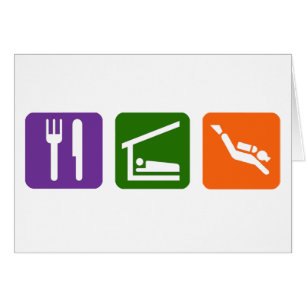 Cartão Coma o mergulho autónomo do sono