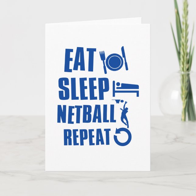 Cartão Coma o Netball do sono (Frente)