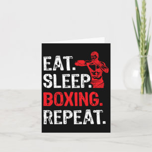 Cartão Coma o Repouso Boxing Repetir o Boxing Player Engr
