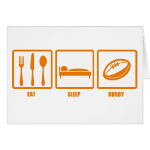 Cartão Coma o rugby do sono