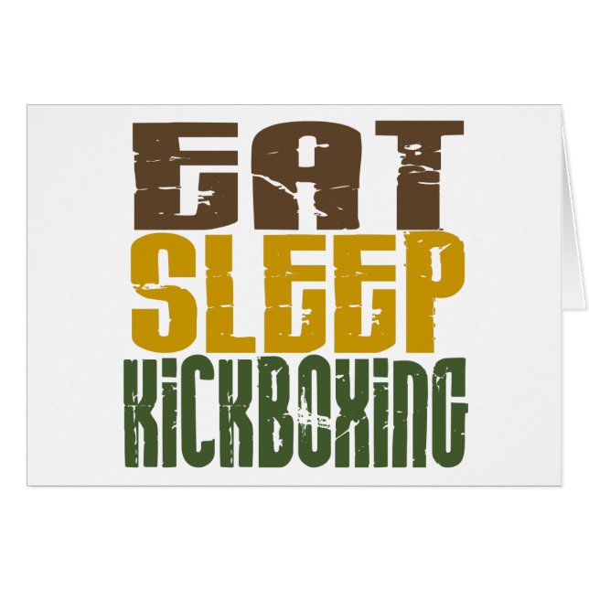 Cartão Coma o sono Kickboxing 1 (Frente Horizontal)