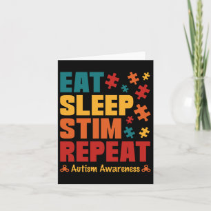 Cartão Coma O Sono Repetidamente Stimming Autism Consciên