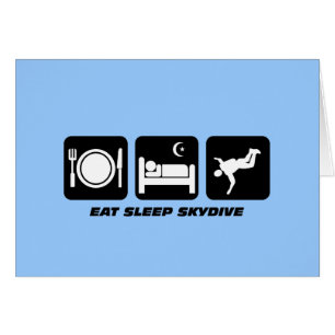 Cartão coma o sono skydive