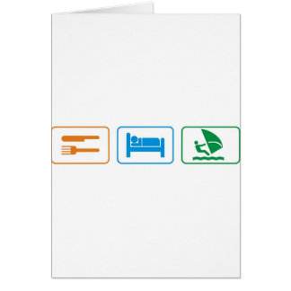 Cartão coma o sono windsurf