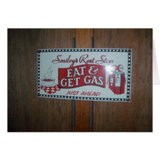Cartão Coma & obtenha a parada do resto do gás