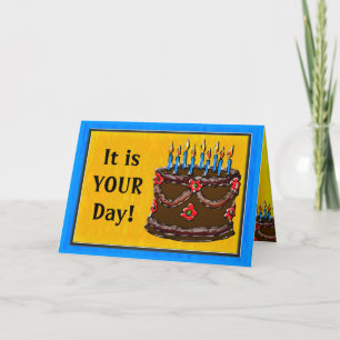 Cartão Coma Seu Bolo Nº 2 (Cartão De Aniversário)