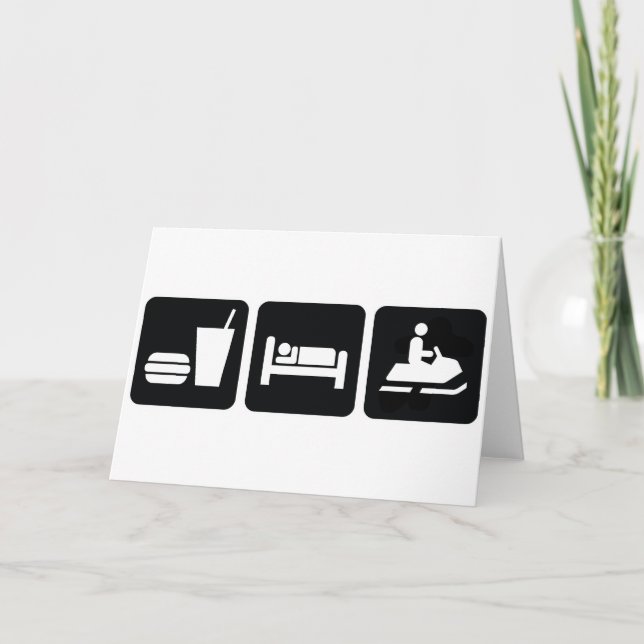 Cartão Coma Sleep Snowmobile (Frente)