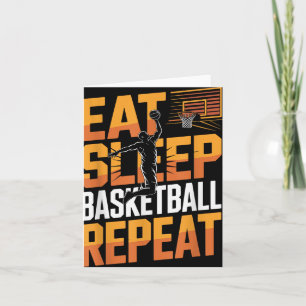 Cartão Coma Sonho Basquete Repita, Jogador, Meninos, Meni