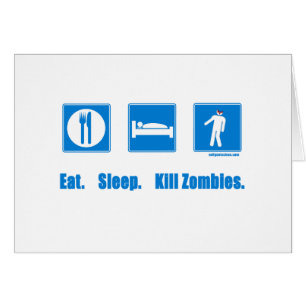 Cartão Coma. Sono. Zombis do matar