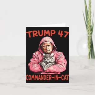 Cartão Comandante De Trump Em Gato Engraçado E Trump