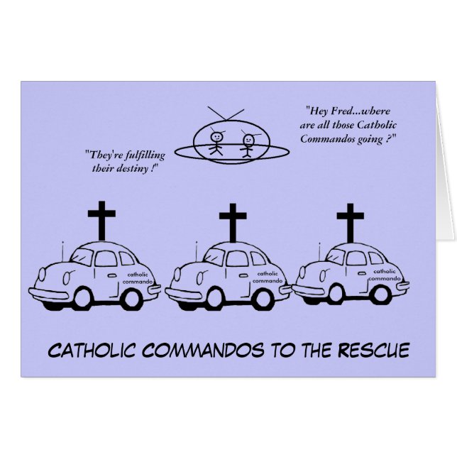 Cartão Comandantes Católicos Para O Salvamento (Frente horizontal)