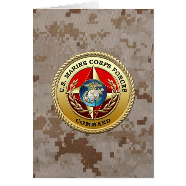Cartão Comando das Forças Armadas dos EUA (MARFORCOM) [3D (Frente)