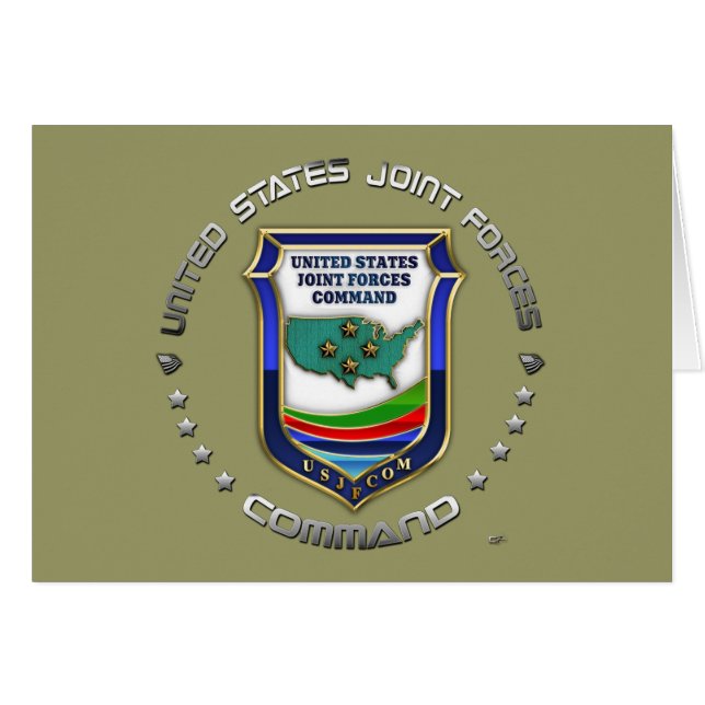 Cartão Comando das Forças Conjuntas dos EUA (Frente Horizontal)