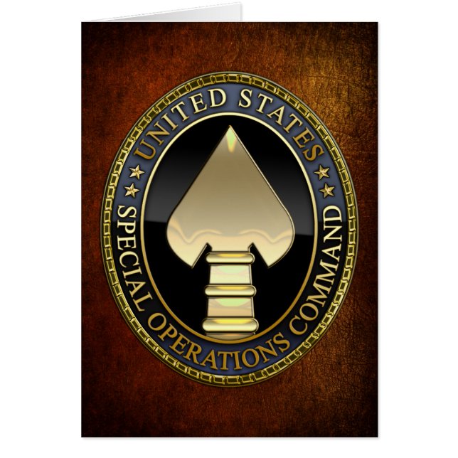 Cartão Comando de Operações Especiais dos EUA (Frente)