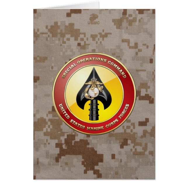 Cartão Comando de Operações Especiais USMC (MARSOC) [3D] (Frente)