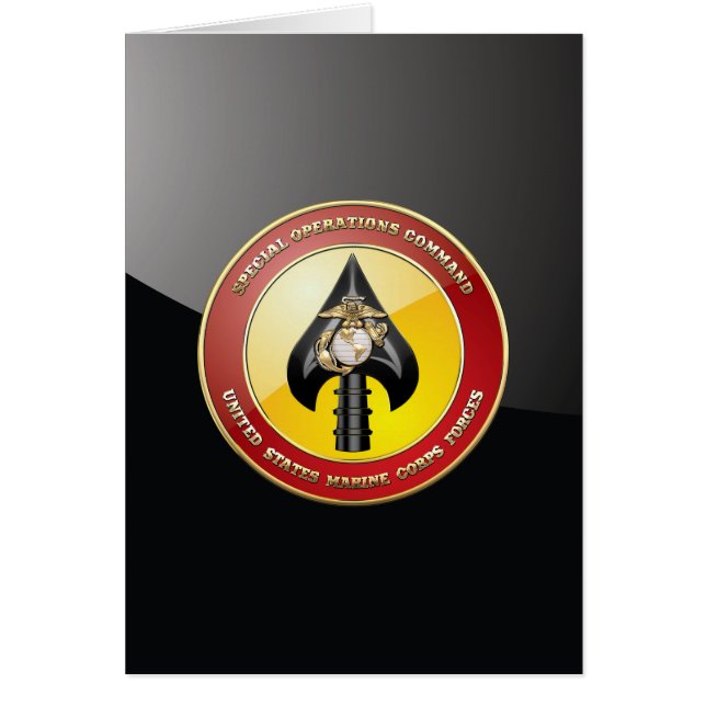 Cartão Comando de Operações Especiais USMC (MARSOC) [3D] (Frente)