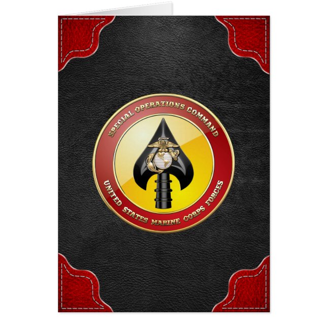Cartão Comando de Operações Especiais USMC (MARSOC) [3D] (Frente)