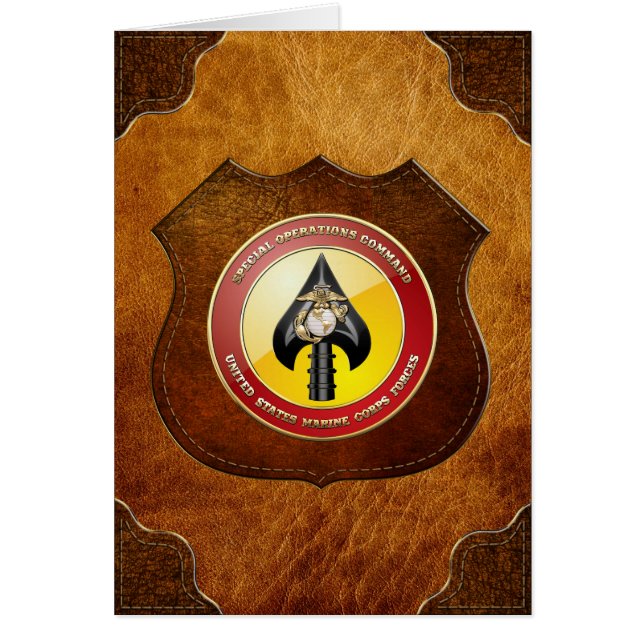 Cartão Comando de Operações Especiais USMC (MARSOC) [3D] (Frente)