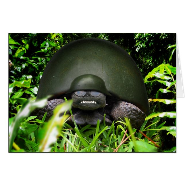 Cartão Comando Lento - Tartaruga do Exército (Frente Horizontal)