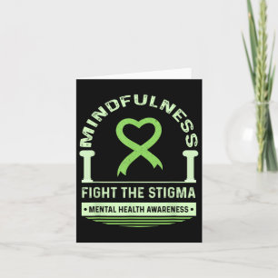 Cartão Combater A Camisa De Consciência Mental Da Saúde E